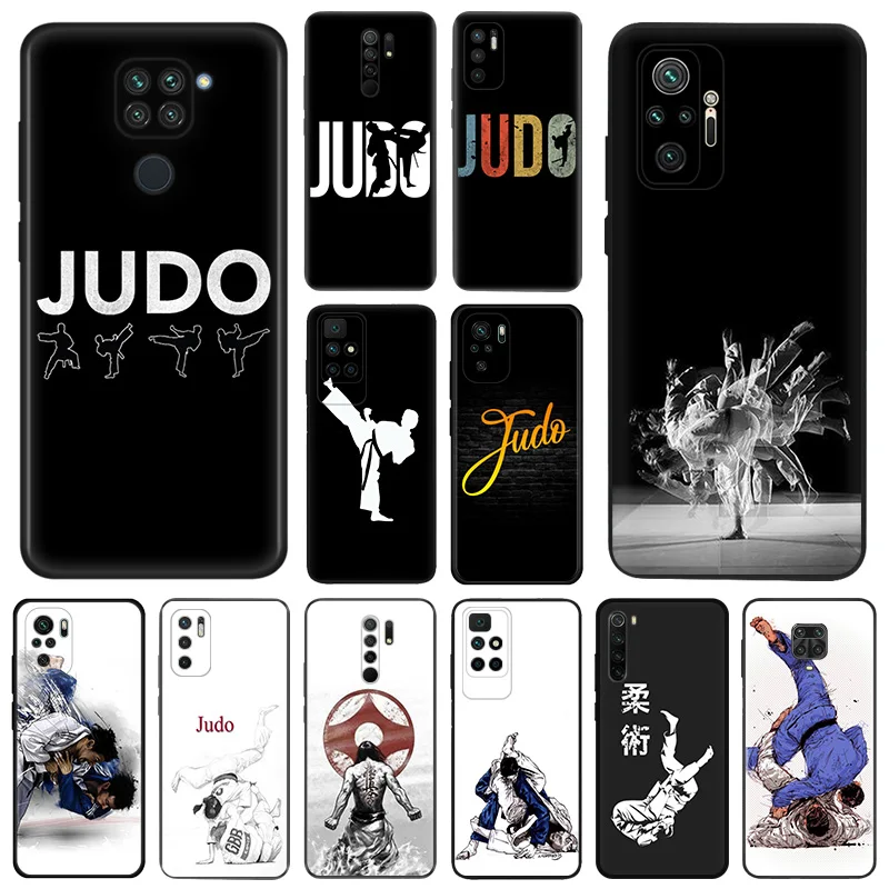 Матовые чехлы для телефонов Redmi 9 9A 9C 9T K40 K60 A3 A2 A1 Plus Note 9s 8T 7 8 Pro A3X K60E Power Judo Karate черный