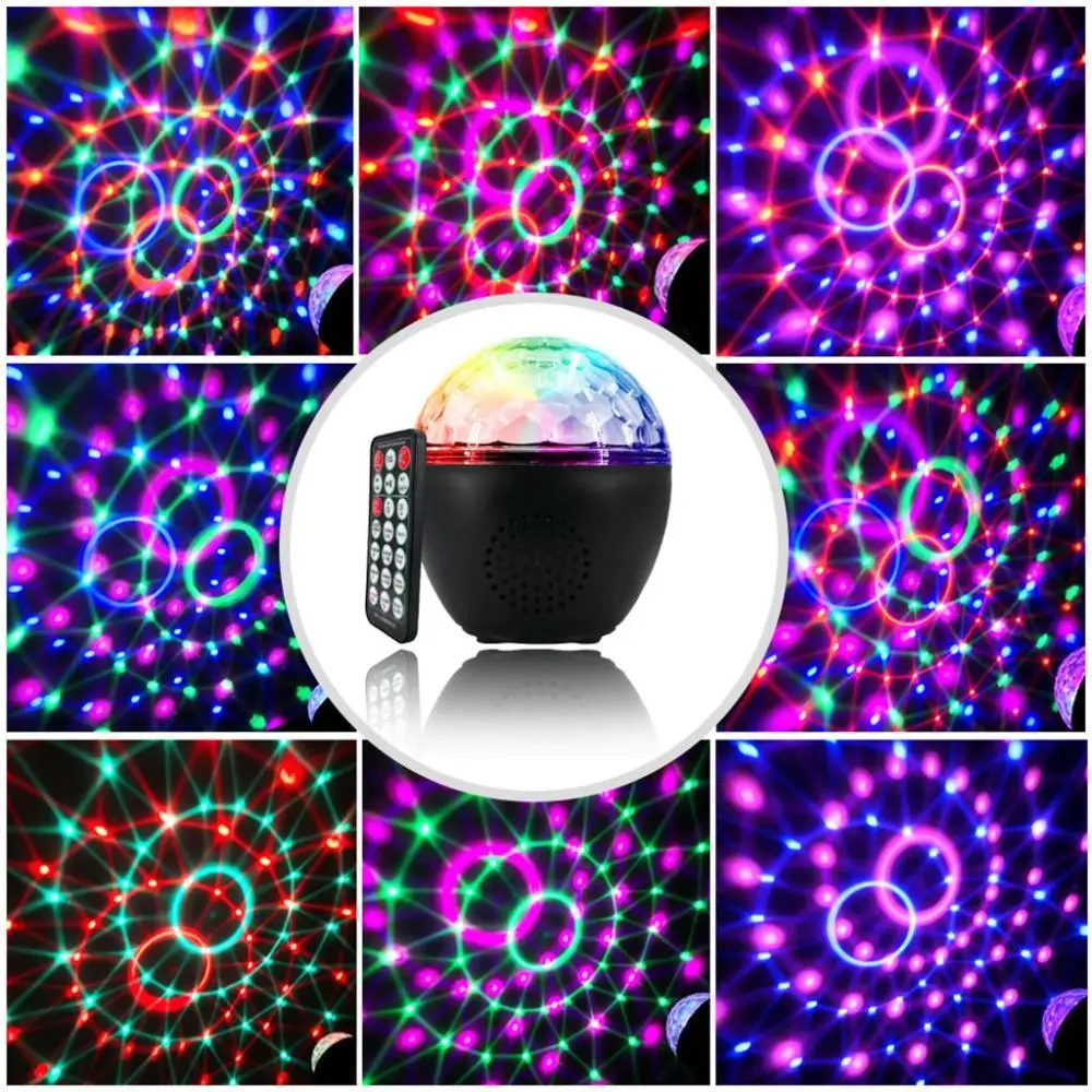 

USB/Batteries Powered Fashion RGB Sound Activated Mini Party Lamps Music Play Soundlights Stage Light Light Magic Ball