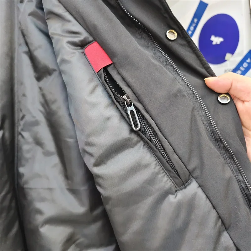 Новая черная куртка 032C короткая свободная повседневная зимняя мужская