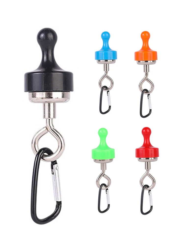 

Camping Magnetic Hook with D Ring 5KG Max Load Multifunction Portable Magnetic Hanger Keychain Outdoor Tent Canopy Magnet Hanger