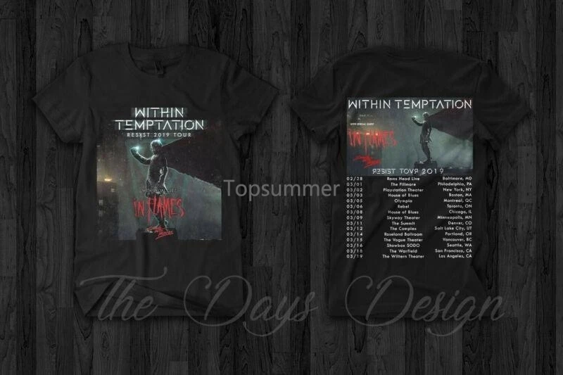 

В соблазнительности противостоять турне 2019 Merch с в пламени металлическая футболка рок музыка