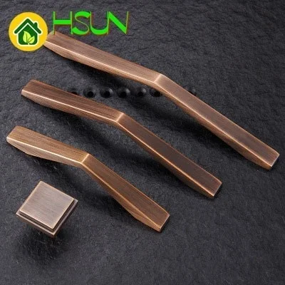 Черная Античная Медная ручка из искусственной меди современный компактный шкаф