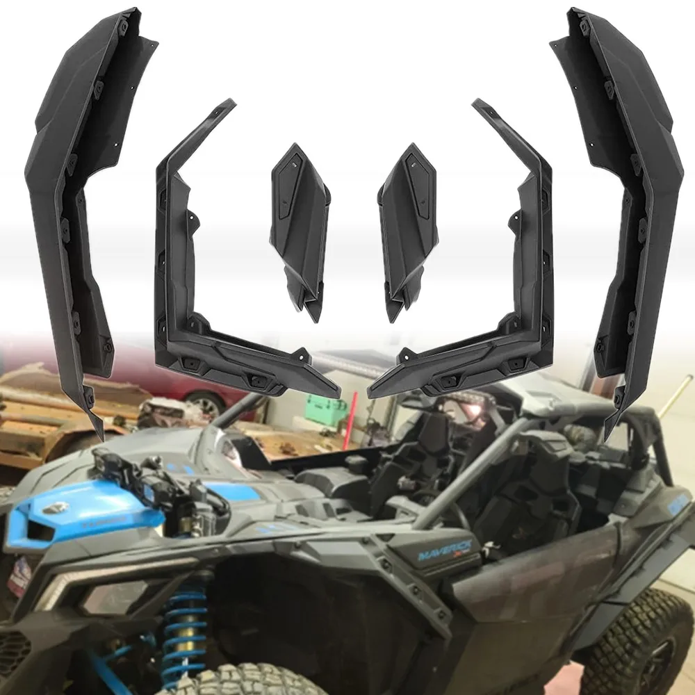 UTV Accessories For 2017-2022 Can-Am Maverick X3 Max DS RS RC MR Turbo RR Front Rear Extended Fender Flares Mud Guards 6pcs