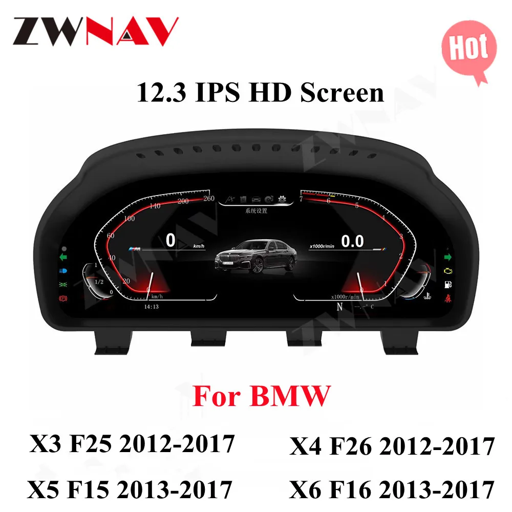 Android Digital Virtual Cockpit For BMW X1/X2 F39/X3 F25/X4 F26/X5 F15 E70/X6 E71 F16 Car LCD Dashboard Instrument Display Panel main product image