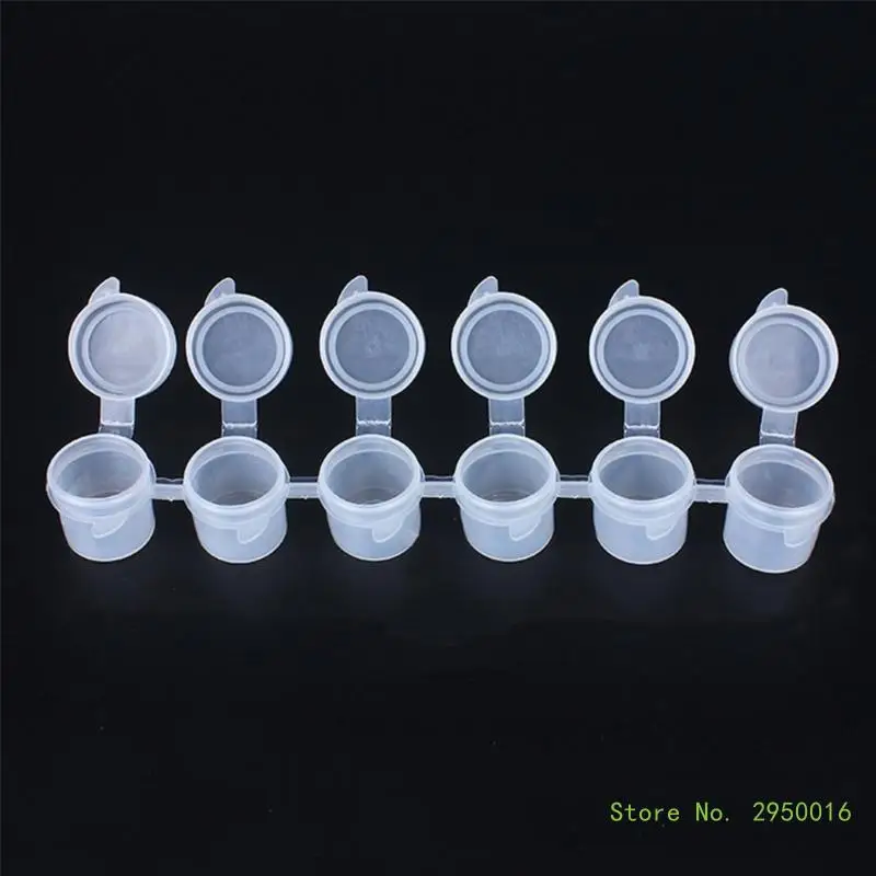 

10PCS 6Strips 3ML Empty Paint Strips with Lids Portable Storage Containers for Artists for Acrylics Holders