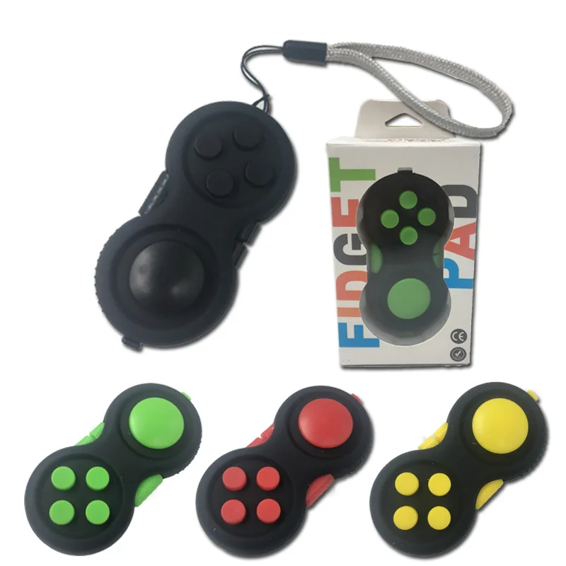 Fidget Pad Toy for Anxiety and Stress Relief 8 Function Features Cube with Silent Button ABS Plastic Fidget Controller  2022 enlarge
