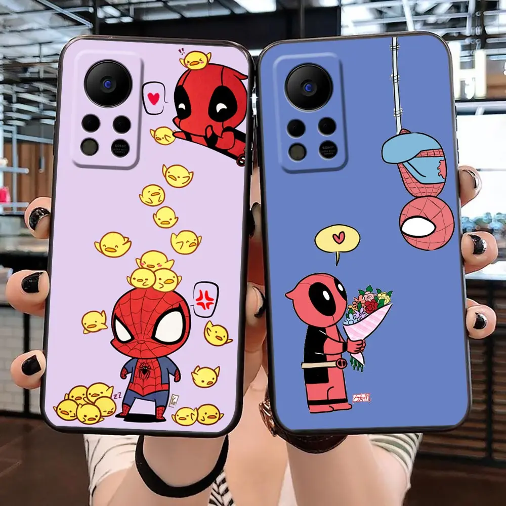 

Case For Infinix TECNO CAMON 19 16 ZERO X NEO 20 8 POVA 4 2 NEO2 NOTE 10 8 8I S5 Pro 5G Case Marvel The Avengers Spider Lron Man