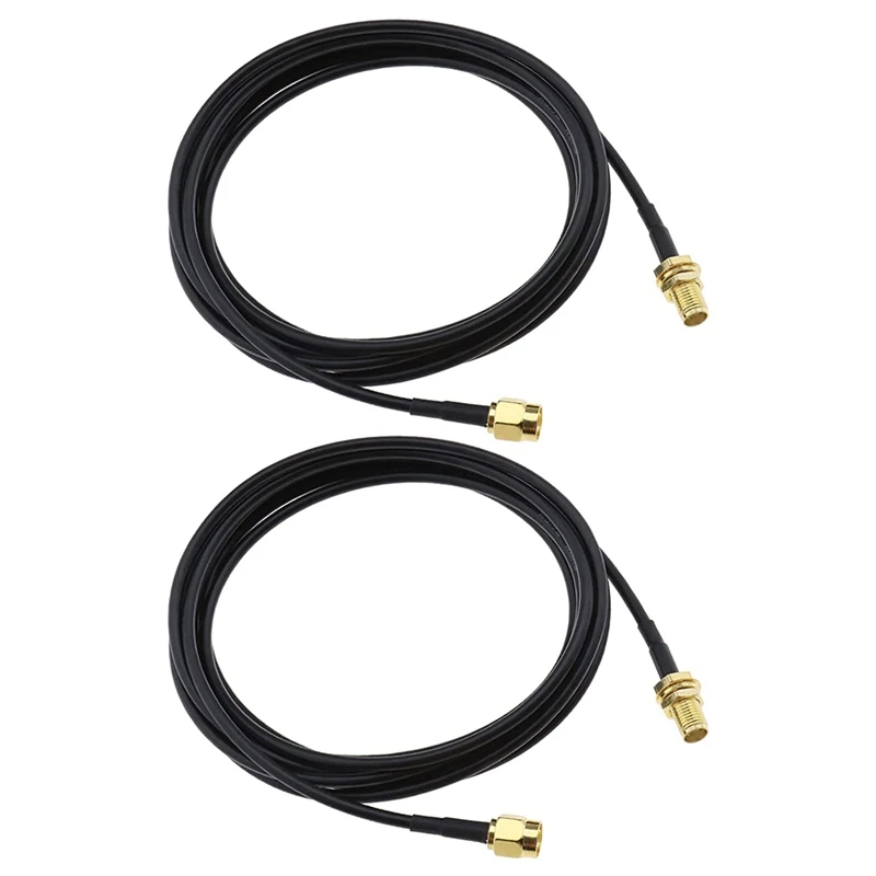 

2Pcs 3Meter SMA Antenna Cable SMA Male to SMA Female WLAN Antenna Extension Cable RG174 Antenna Extension Coaxial Cable