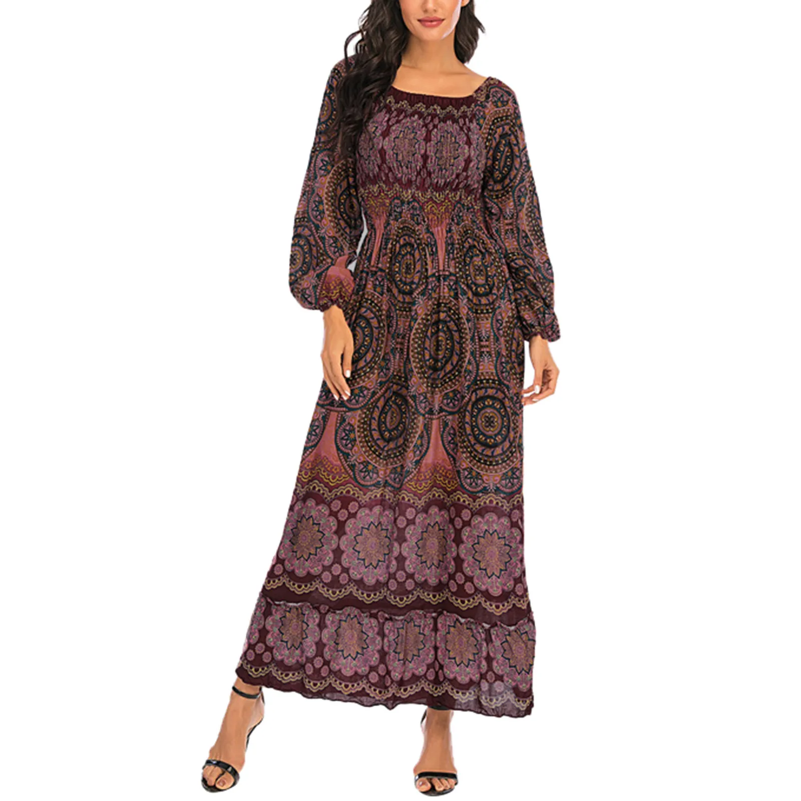

Womens Size 20 Dress Bohemian Summer Beach Spring Dress Long Sunscreen And Skirt Skirt Womens Women's Casual Summer Swing Dress