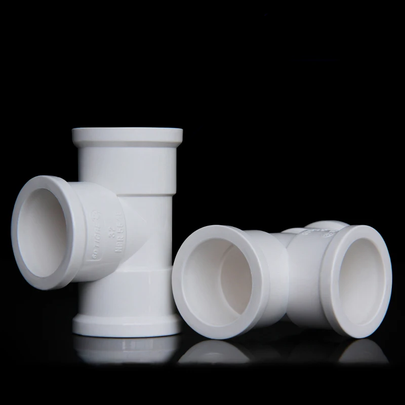 ID 20/25/32/40/50/63 мм утолщенный белый/красный Т-образный 3-ходовой соединитель фитинги