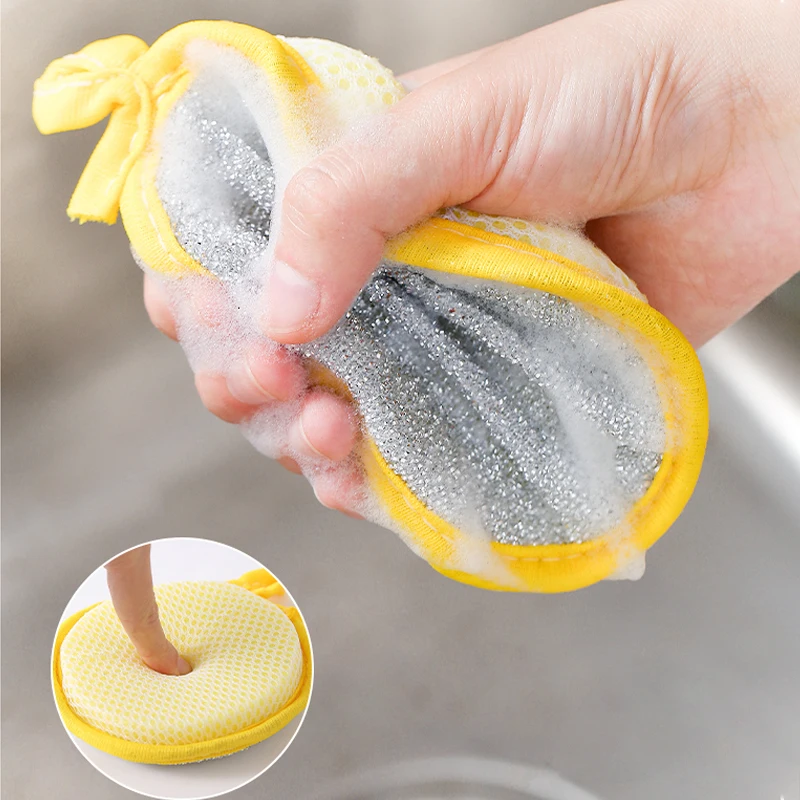 

Double Side Dishwashing Sponge Dish Washing Brush Pan Pot Dish Wash Sponges Household Cleaning Reusable Kitchen Tools10/5/3PCS