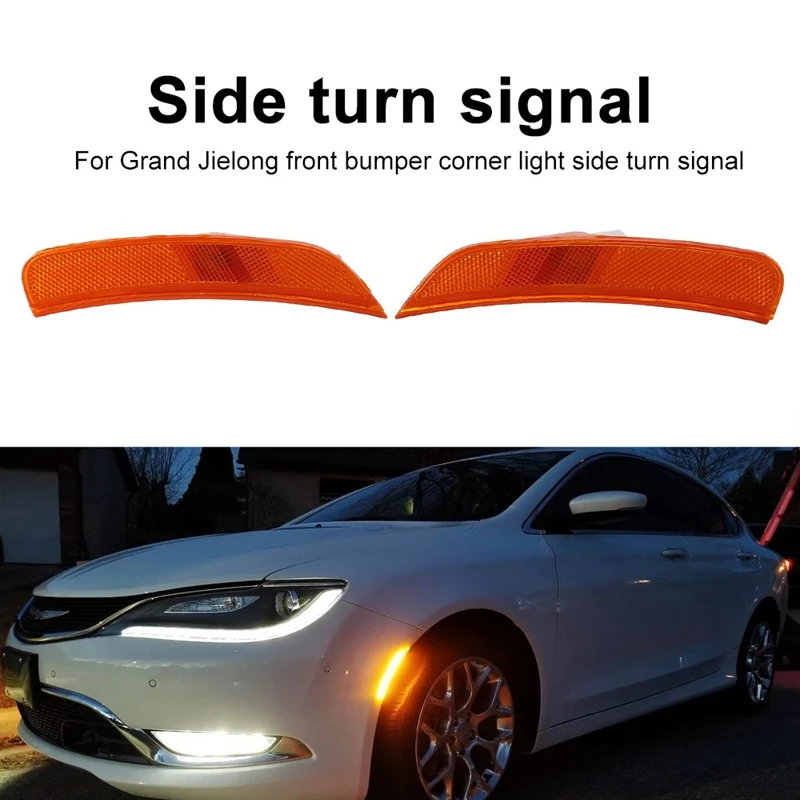 

for Chrysler Pacifica 2017-2020 Front Left & Right Side Marker Light Lamp Turn Signal Light 68229422AA 68229423AA