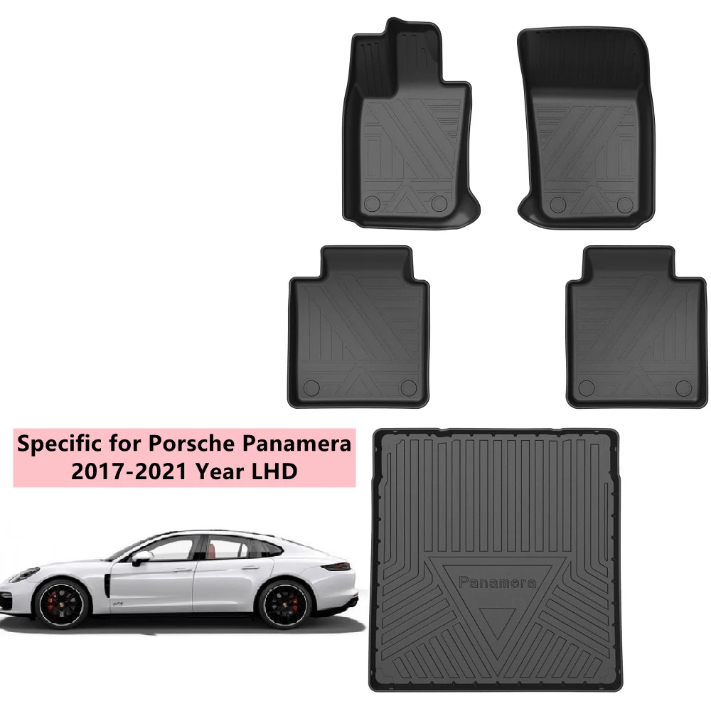 

Custom Fit For Porsche Panamera Car Interior Accessories Car TPE Floor Mat Specific For Porsche Cayenne Macan Coupe
