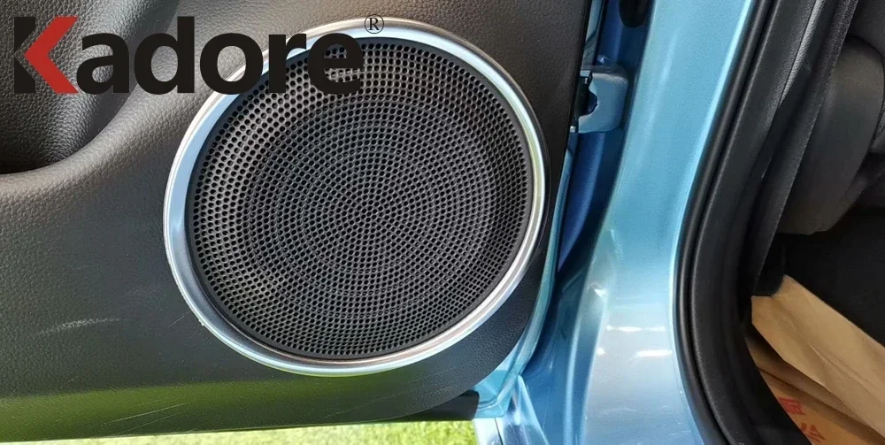 Фото Для Honda Fit Jazz 2020-2025: Черная накладка на внутреннюю дверную аудиосистему, декоративная отделка динамиков, аксессуары для интерьера автомобиля №3