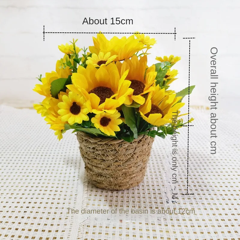 Искусственный цветок в горшке украшение для дома настольное искусственная