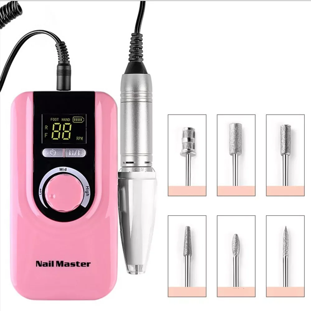 art Tool Complete set Electric Manicure Portable USB interface electricpolisher 35000 speed high-efficiency