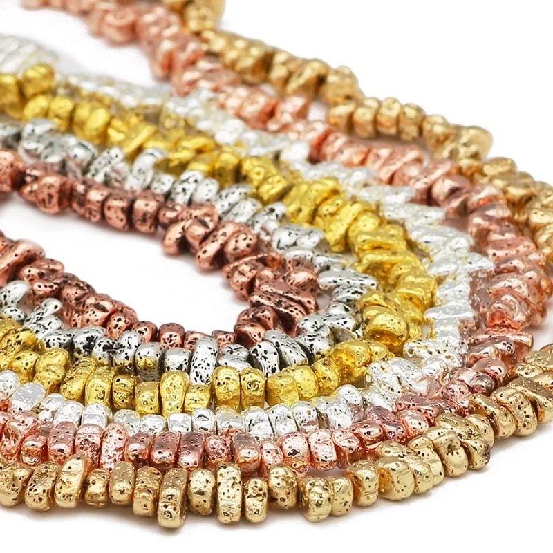 

Старые золотые бусины неправильной формы, 4-10 мм, небольшие каменные бусины из лавового камня в форме скалы, незакрепленные бусины-разделите...