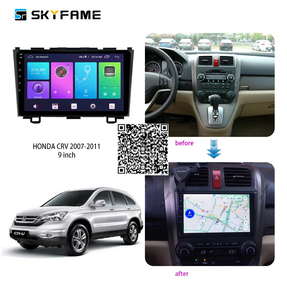 

Для Honda CRV CR-V 2007-2011 2 Din автомагнитола Android мультимедийный плеер GPS навигация IPS экран DSP стерео