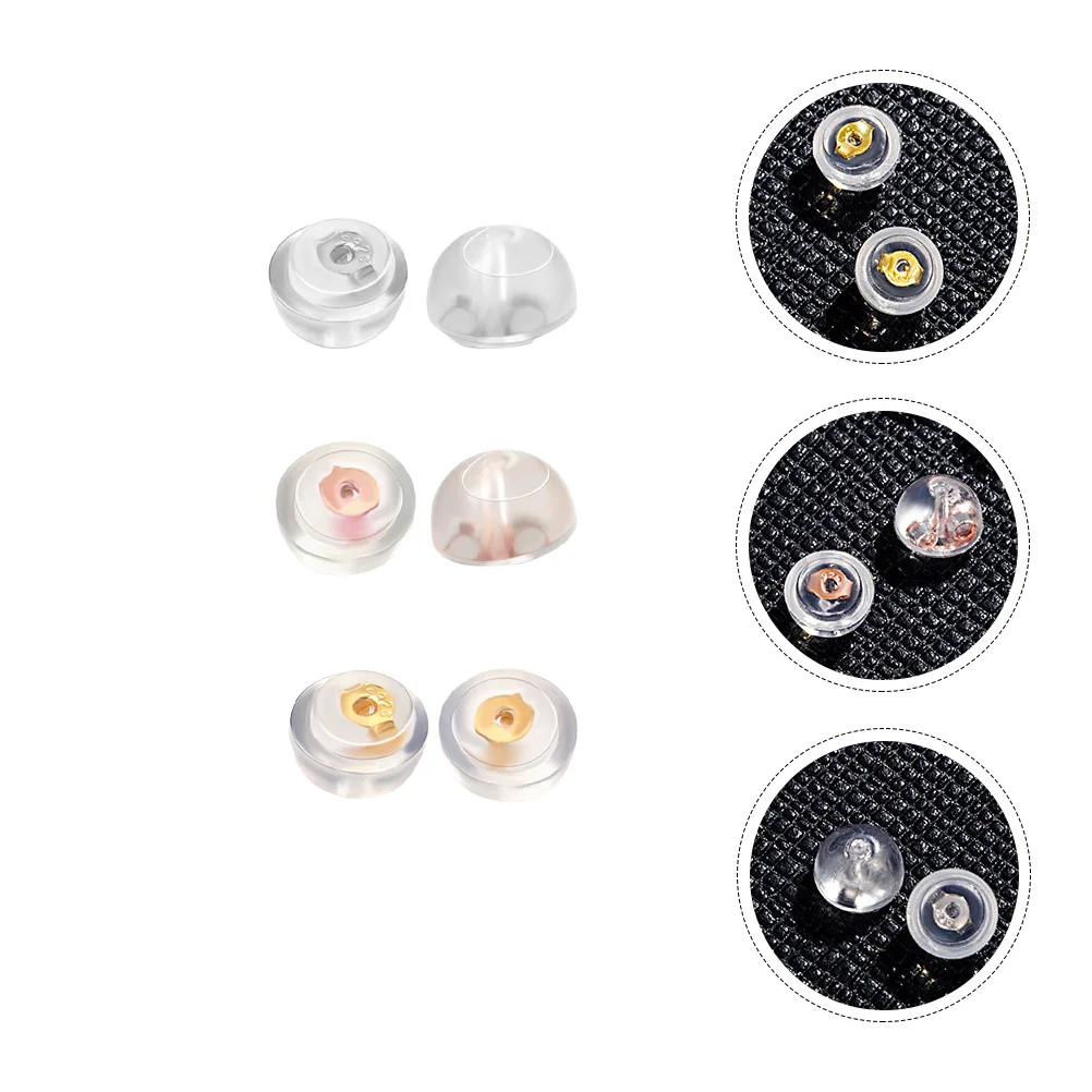 

6 Portable Lightweight Practical Earring Clutch Earring Backs for Female