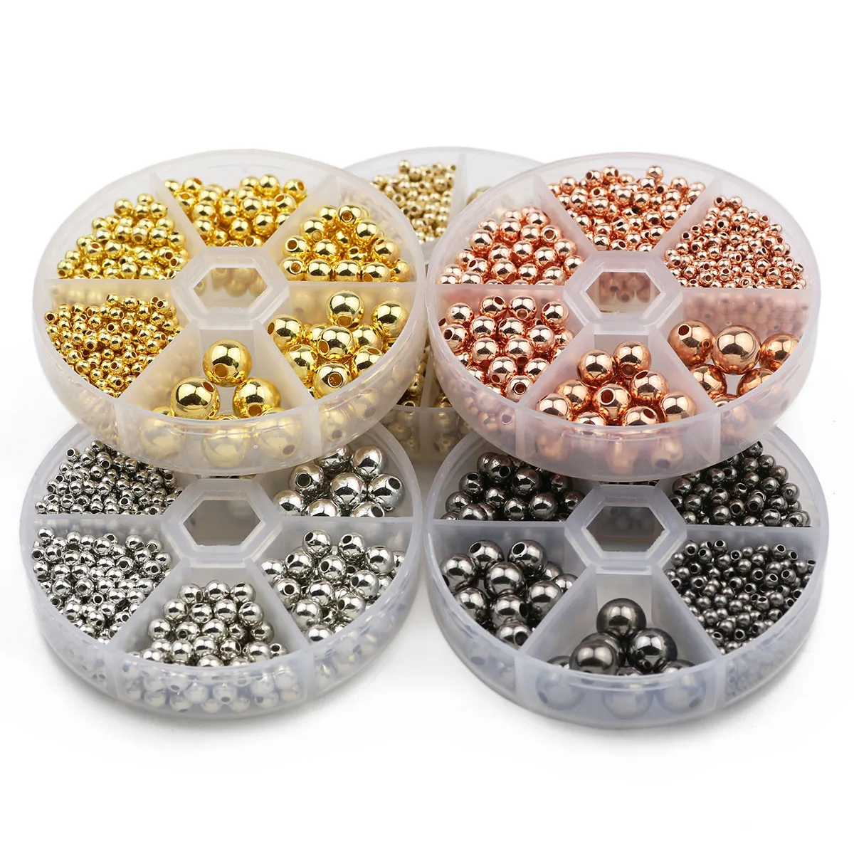 650 шт. пластиковые бусины для браслетов и ожерелий 3-10 мм