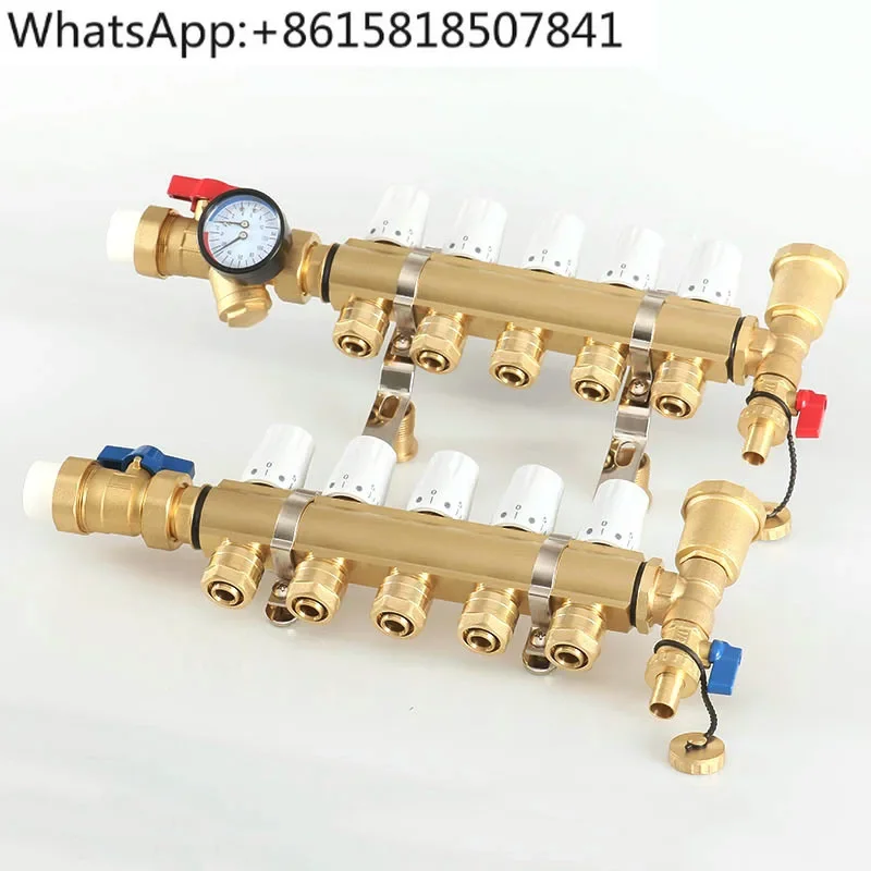 1 дюймовый Ручной сепаратор для воды домашний подогрева пола полностью медный