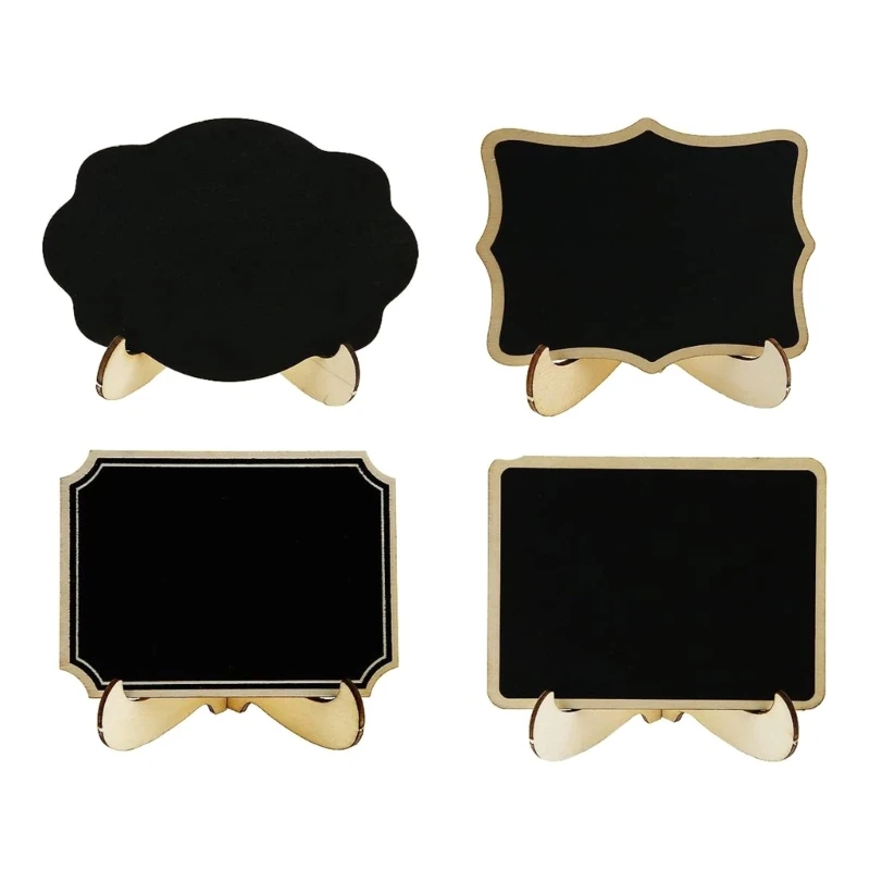 

Multifunctional 10Pieces Wood Chalkboard for Christmas and Dinner Parties