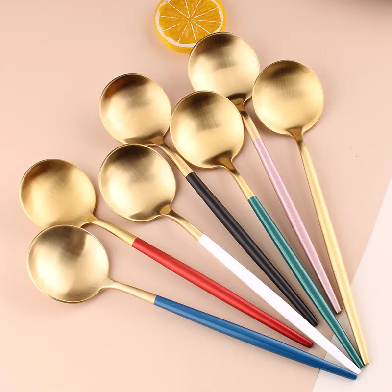 

1pcs Coffee Spoon 304 Stainless Steel Spoon Honey Tea Coffee Long Handle Mixing Spoons Teaspoon Gadget Kitchen Tools Accessories