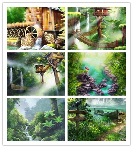 

Diamond Painting Nature Scenery Full Square/round Diamond Embroidery Forest Landsccape Diy Mosaic Wall Art Picture Home Decor