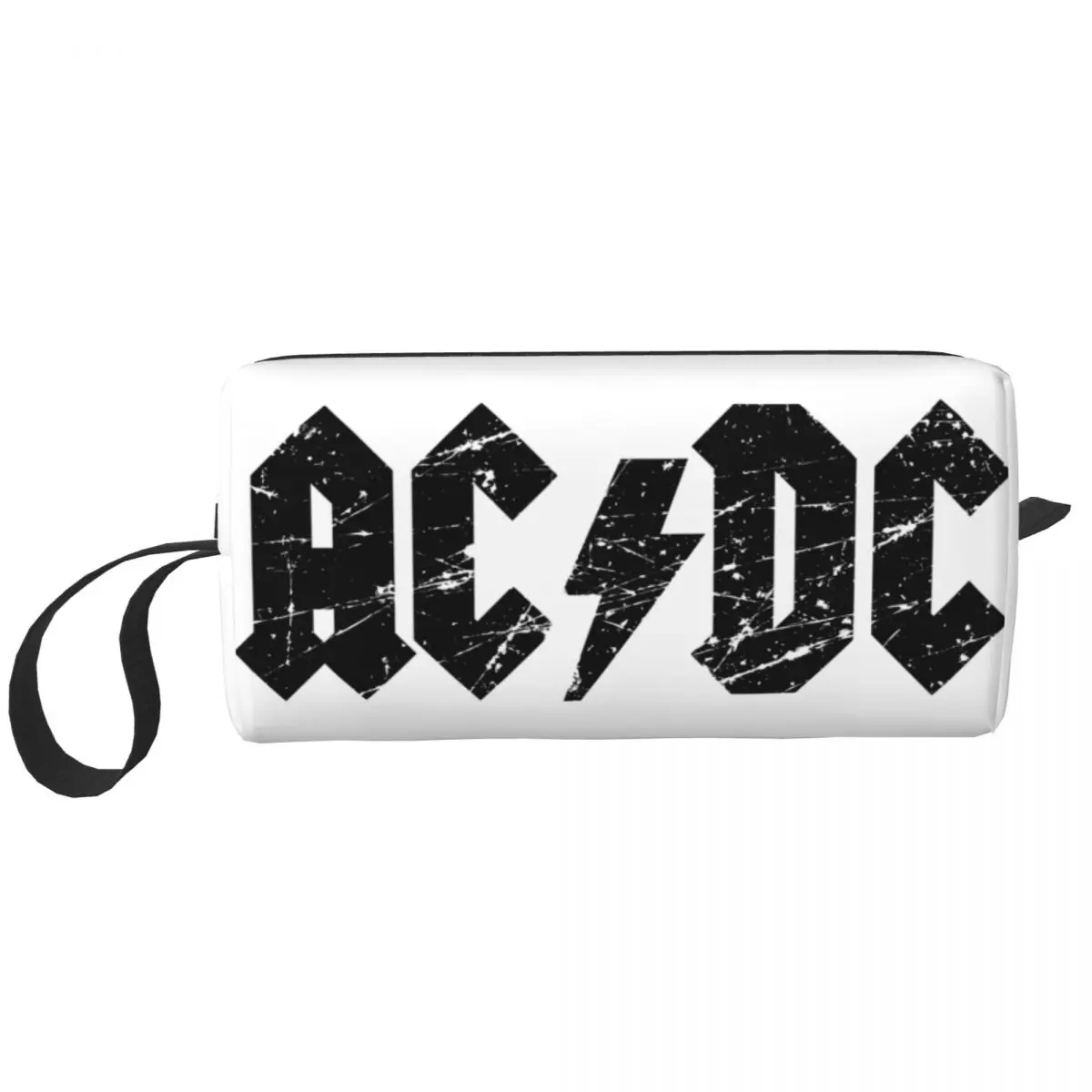 

Custom AC DC Travel Cosmetic Bag for Women Heavy Metal Rock Toiletry Makeup Organizer Lady Beauty Storage Dopp Kit