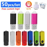 50pcs/lot colorful usb flash drive  pendrive 64gb cle usb stick 32gb waterproof memoria usb 16gb Pen Drive free engrave logo