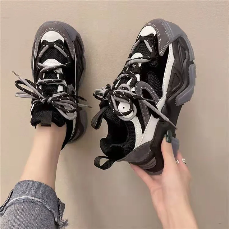 

Женские кроссовки на вулканизированной резиновой подошве, повседневная спортивная обувь на платформе в Корейском стиле, новинка 2022