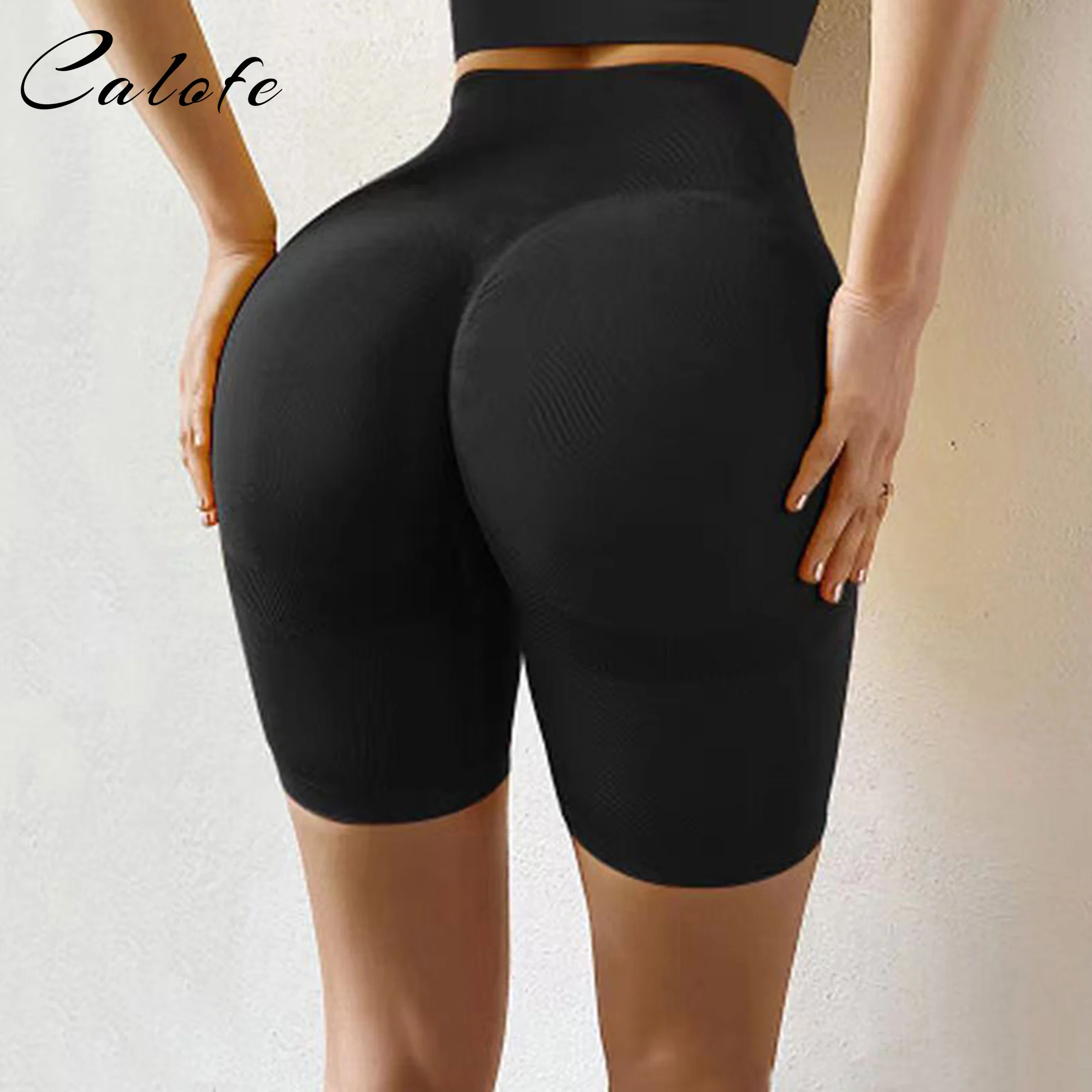 

High Waist Seamless Shorts For Women Push Up Scrunch Butt Yoga Shorts Running Fitness Slim Leggings Female Short Pants