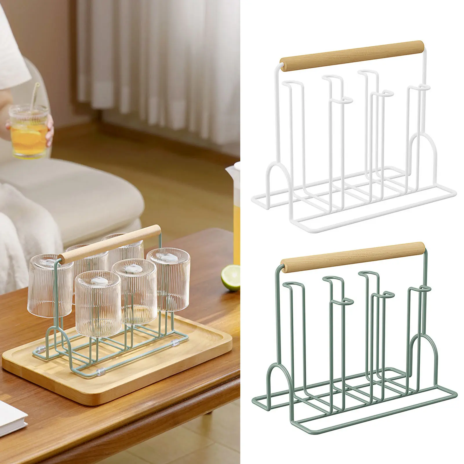 

Iron Cup Dry Rack Rustproof Bottle Drying Rack Stand With Drain Tray Kitchen Utensils Cup Drying Rack Creative Household Drain