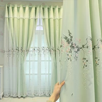 pastoral style small fresh blackout curtain double layer finished 2022 new living room bedroom bay window girl fairy spirit ly