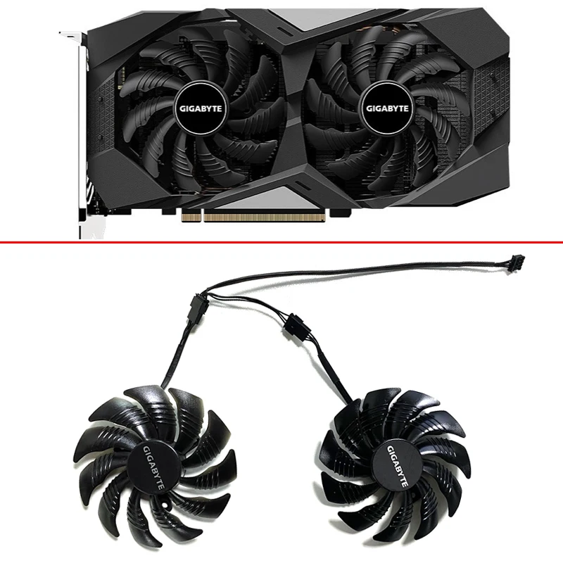 Вентилятор охлаждения графической карты Gigabyte GTX 1660 1660Ti вентилятор для 2 шт. 87 мм 4
