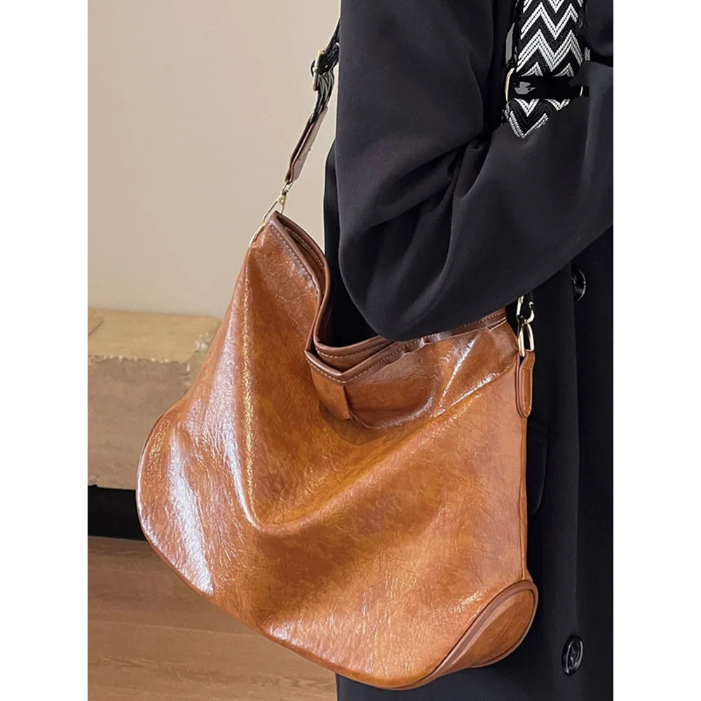 

Винтажные сумки через плечо из искусственной кожи для женщин, дорожные трендовые вместительные тоуты, шоппер, Повседневная сумка-мессенджер