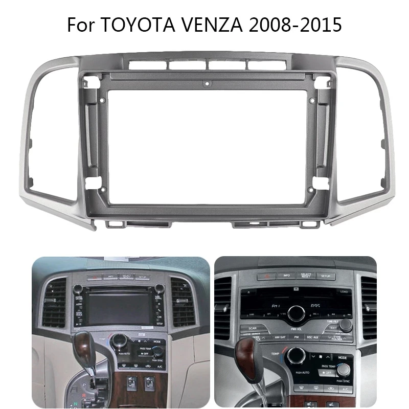 

9-дюймовый автомобильный радиоприемник для Toyota Venza AV10 2009-2017, аудиоадаптер, Facia, монтажная панель, приборная панель, один Din, автомобильный комплект рамы