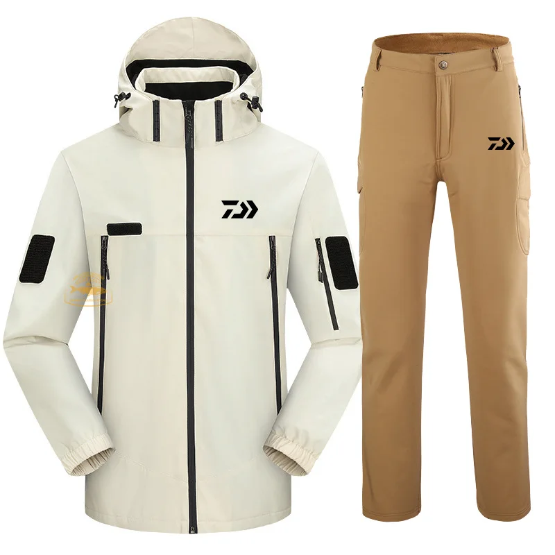 

Daiwa Autumn Fishing Jacket Men's Pants Waterproof Windproof Hunting Tactical Clothing Softshell Outdoor Fishing Suit Thermal