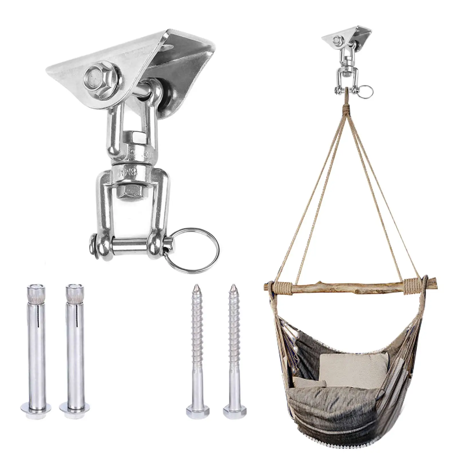 

360 Поворотная вешалка, инновационная емкость 1000 фунтов, постоянный антикоррозийный SUS304, потолочные поворотные крючки, поворотный крючок из ...