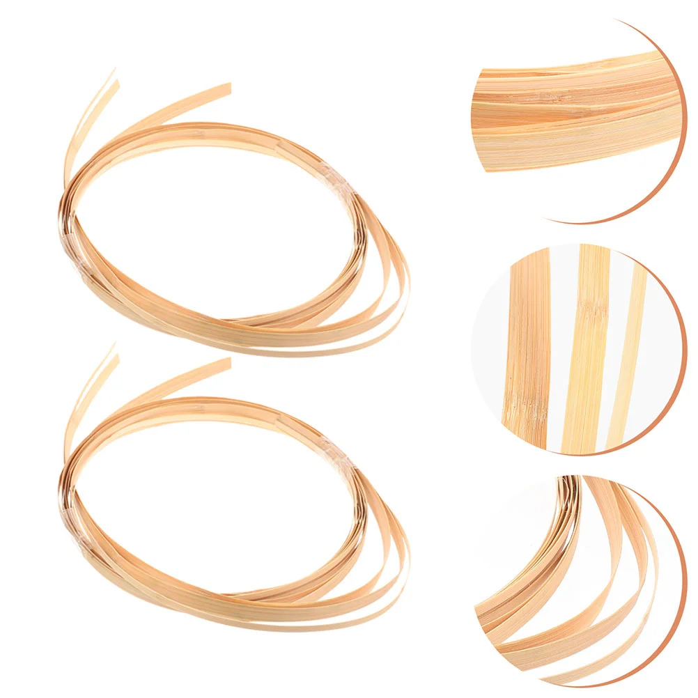 

2 Bundles of Basket Weaving Strips Bamboo Wide Crafts Making Strips Material