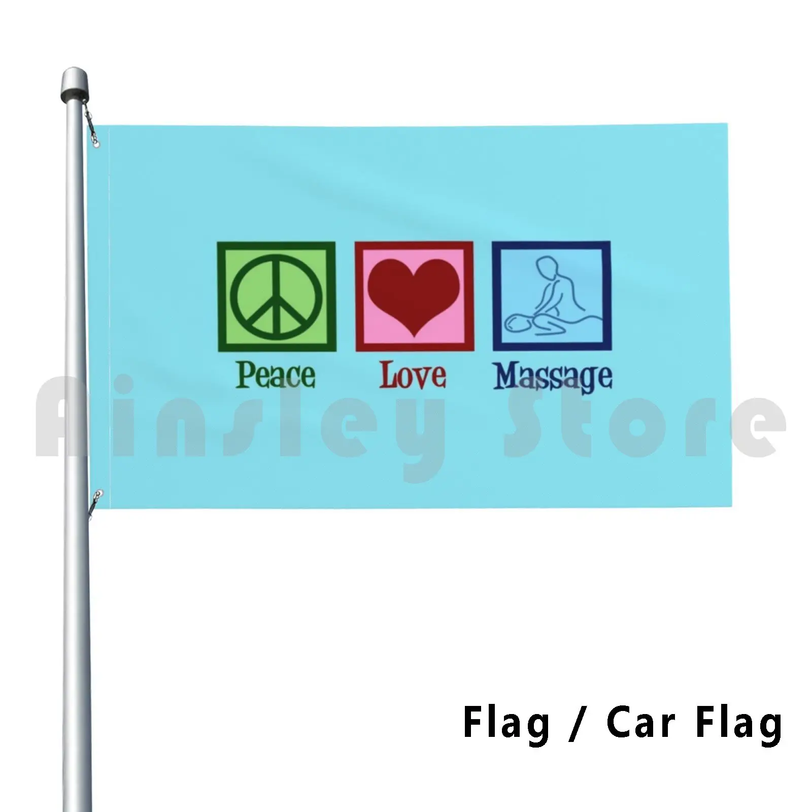 

Массажный флаг с надписью «Peace Love»