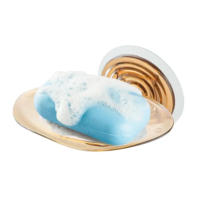 

Soap Tray For Shower Suction Detachable Soap Bar Dish Lotus Leaf Shape Self Draining No Drilling Soap Holder For Bathrooms