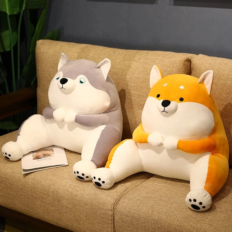 

2 Sizes Creative Shina Inu Dog Waist Pillow Animal Seat Cushion Japanese Style Plush Sofa Chair Pillow Home Decor Children Gifts