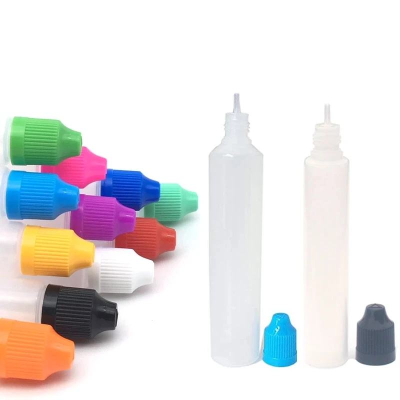 

5Pcs 30ml/60ml LDPE Plastic Squeezable Pen Type Dropper Bottle E-Liquid Ink Childproof Cap Long Thin Tip Vape juices Containers