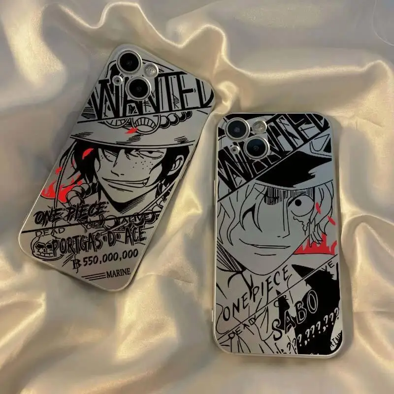 Фото Чехол для телефона One Piece, силиконовый, с полным покрытием, противоударный, защита от падений, для Iphone 14, 13 Pro Max, 12, 11, 6S, Xr, 7 Plus, мягкий, гибкий №5