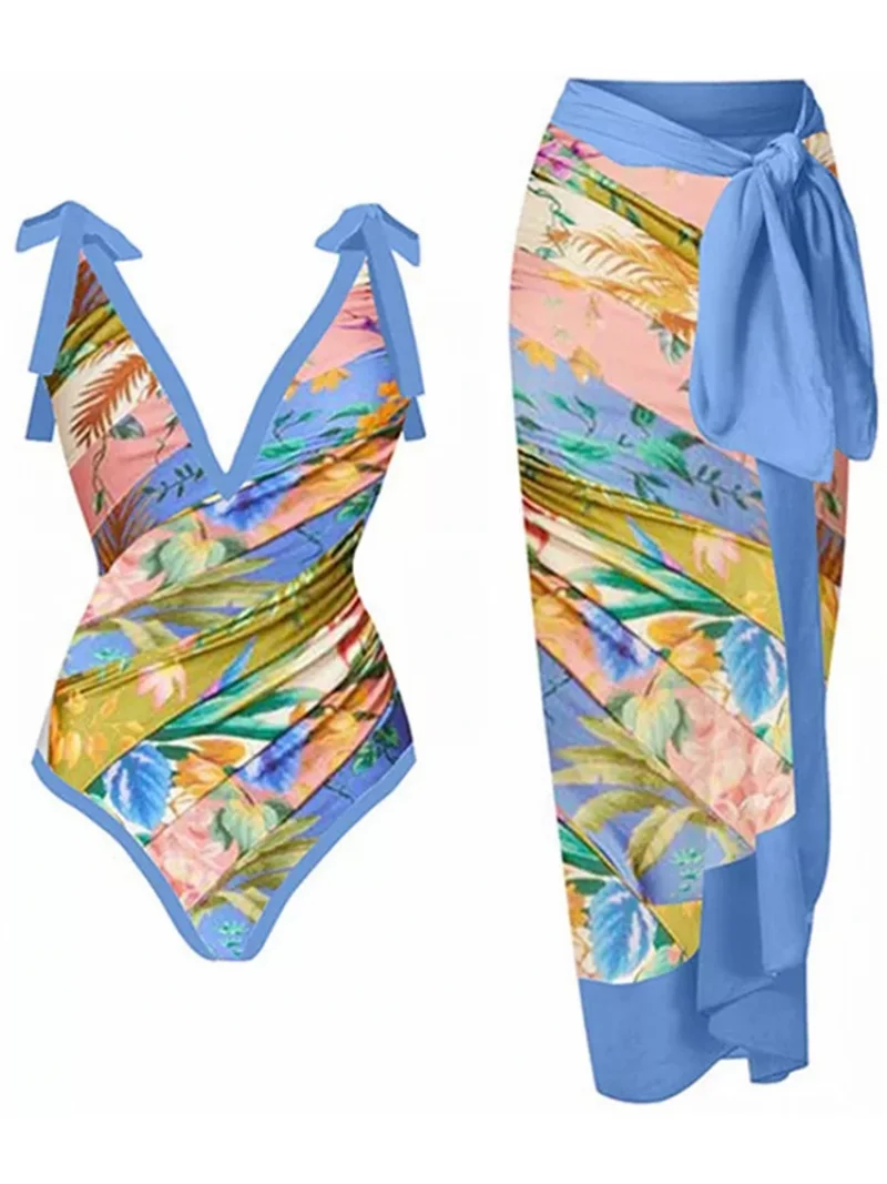 Vintage Women Two Piece Swimsuit Designer Bathing Suit Beach Dress Cover Up Luxury Swimwear Surf Wear Summer Beachwear