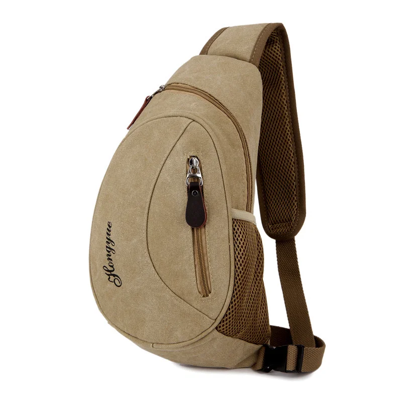 Новинка Корейская холщовая нагрудная сумка мужская спортивная диагональная