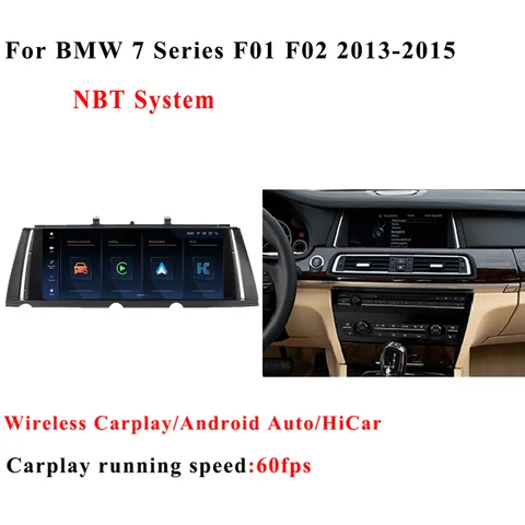Автомобильный мультимедийный плеер BONROAD 1920*720, Авторадио GPS для BMW серий 7 F01 F02 2009-2015, беспроводной автомобильный DSP-плеер HiCar Carplay на Android