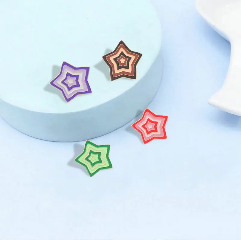 4-стильные эмалированные булавки с градиентом на заказ красная зеленая розовая