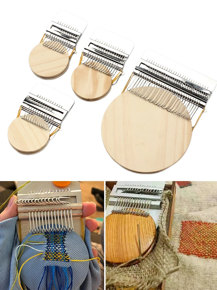 

Mini Darning Loom Kit Speedweve Type Weave Tool For DIY Jeans Socks Clothes Repair 10-42 Hooks Small Weaving Loom Mending Loom
